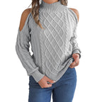 Damen Sweater mit langen Laternenärmeln