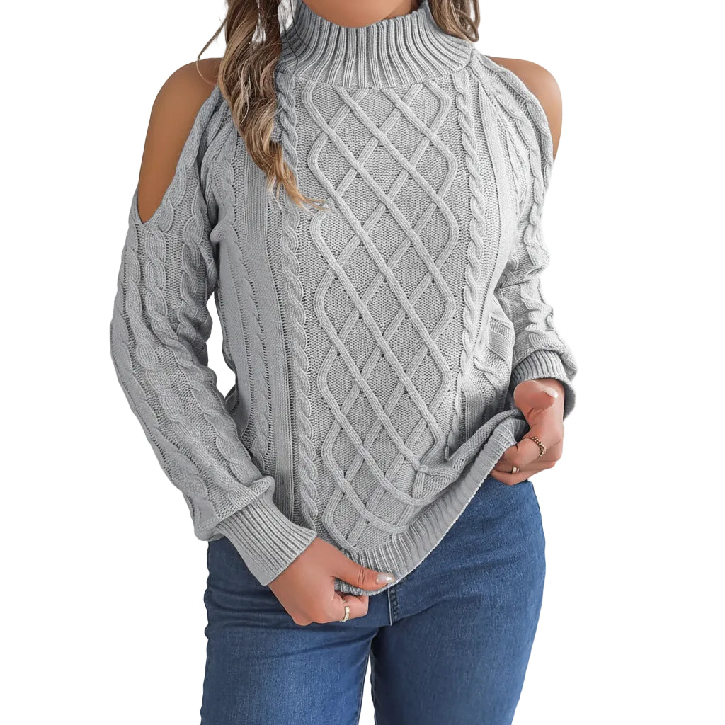 Damen Sweater mit langen Laternenärmeln