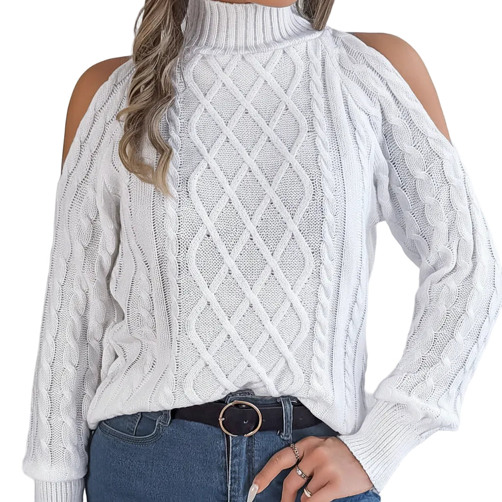Detail der Laternenärmel am Damen Sweater