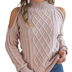 Detailansicht Damen Sweater mit Twist Muster
